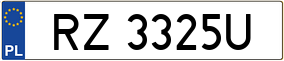 Trailer License Plate